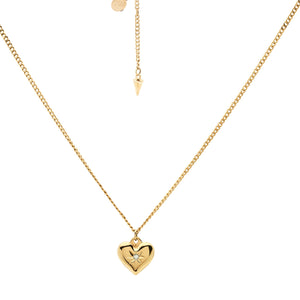 Silk & Steel x Gin Wigmore Superstition Club Heart Necklace Gold